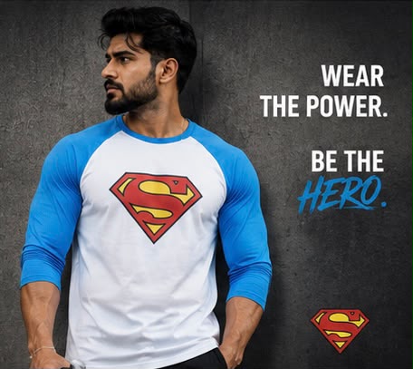 SUPERMAN TEE | POWERRIB | BLUE