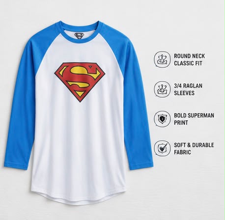 SUPERMAN TEE | POWERRIB | BLUE