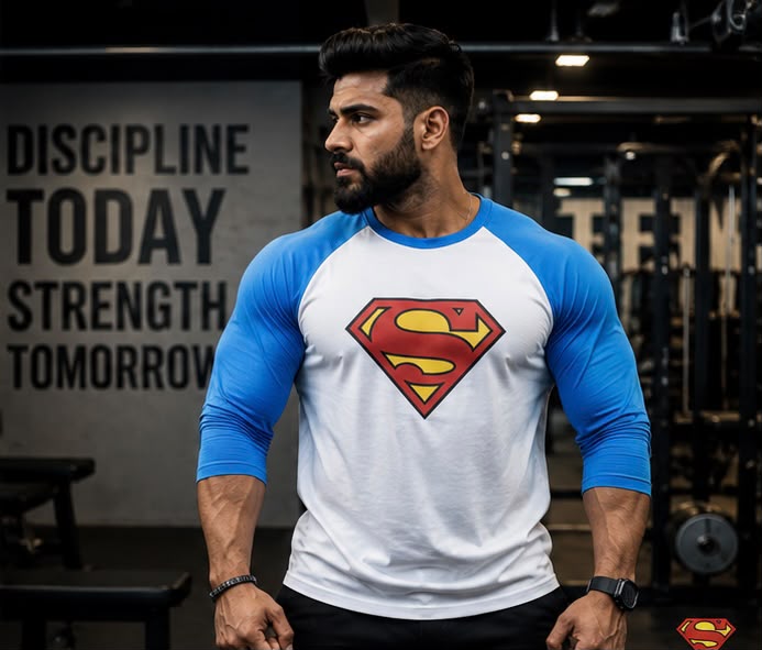SUPERMAN TEE | POWERRIB | BLUE
